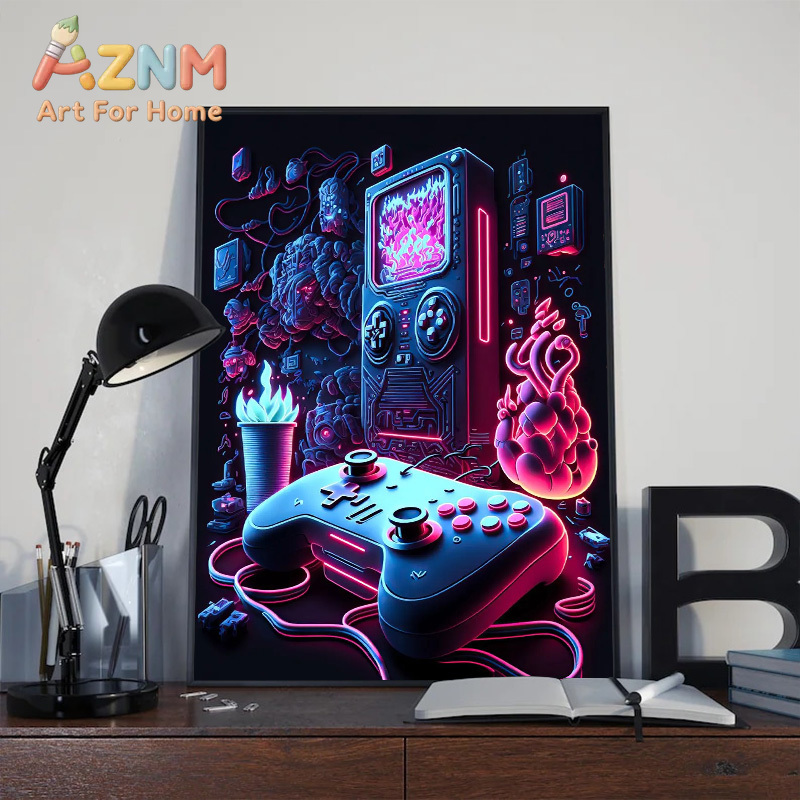 Modern Neon Pop Cool Gaming Wa - đánh giá và giá Esports Gaming Poster