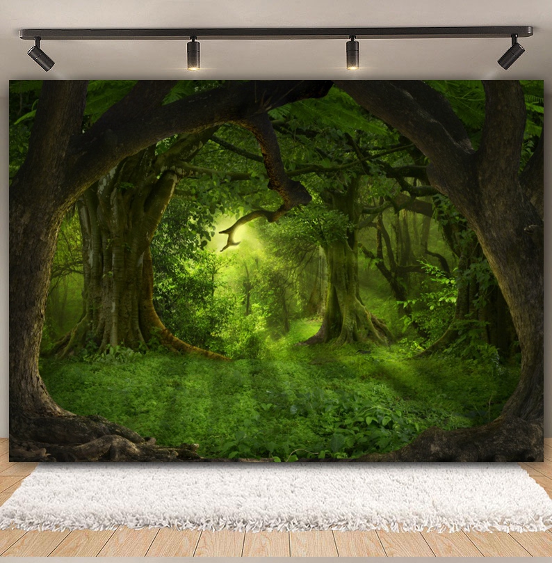 Tropical Jungle Forest Backdro - đánh giá và giá Green Screen Collapsible