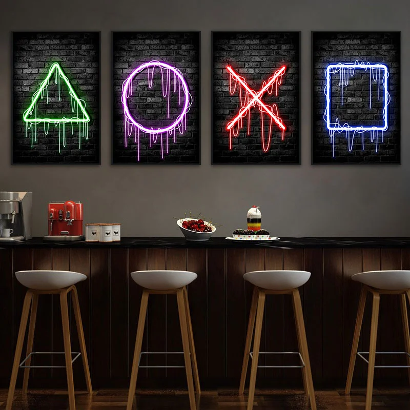 Gaming Neon Eat Sleep Game Rep - đánh giá và giá Esports Gaming Poster