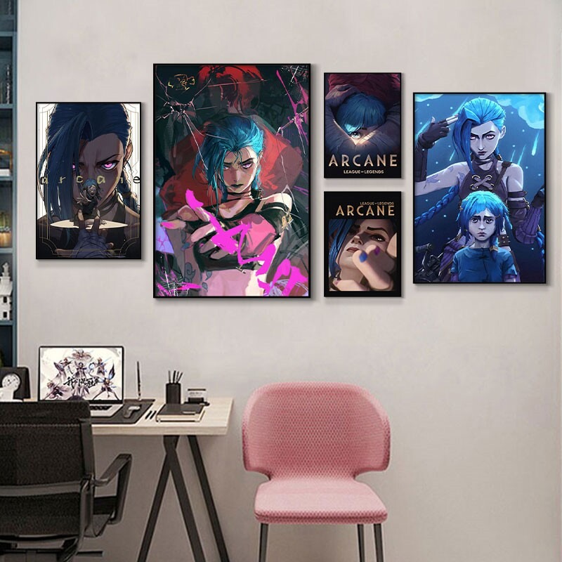 Arcane Jinx Close-Up Poster Un - đánh giá và giá Esports Gaming Poster