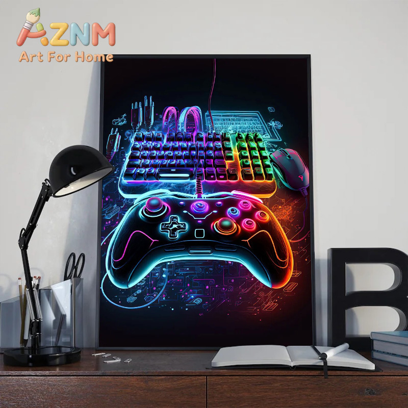 Modern Neon Pop Cool Gaming Wa - đánh giá và giá Esports Gaming Poster