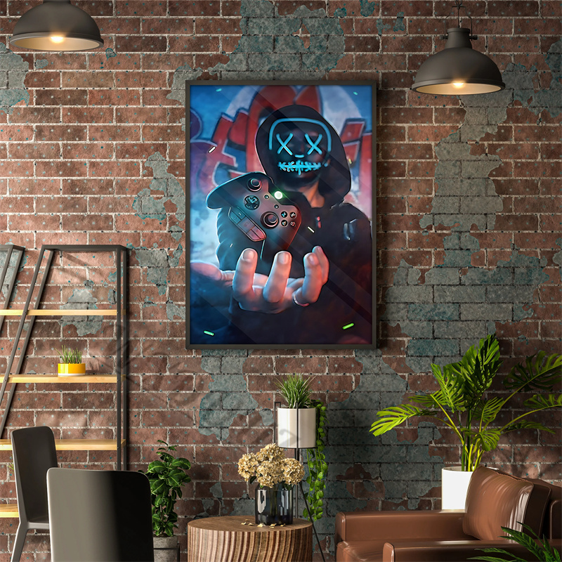 80s Colorful Punk Neon Gamer C - đánh giá và giá Esports Gaming Poster
