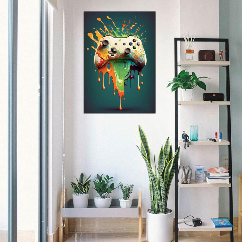 80s Colorful Punk Neon Gamer C - đánh giá và giá Esports Gaming Poster