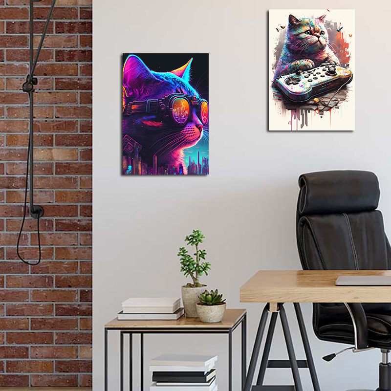 80s Colorful Punk Neon Gamer C - đánh giá và giá Esports Gaming Poster