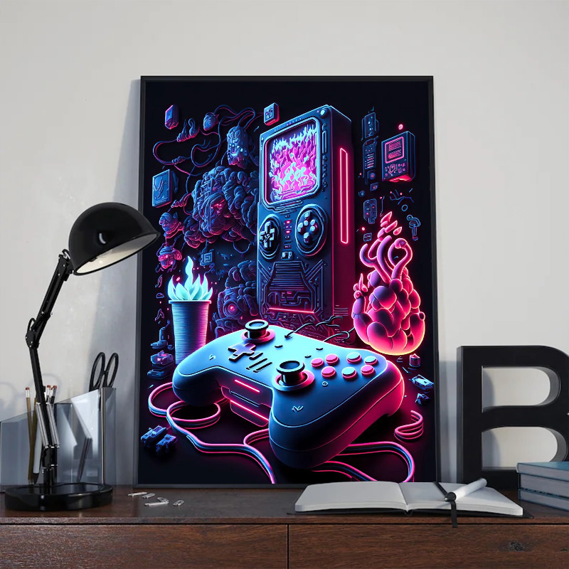Neon Pop Cool Gaming Wall Art  - đánh giá và giá Esports Gaming Poster