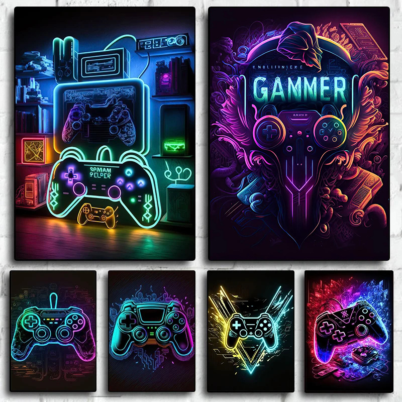 1pcs(No frame)Neon Pop Cool Ga - đánh giá và giá Esports Gaming Poster