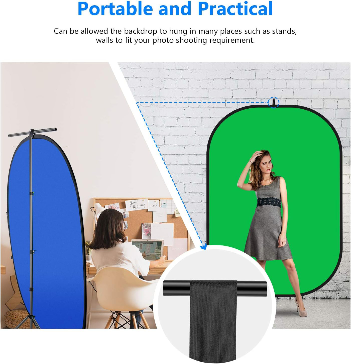 Photography Reflector Portable - đánh giá và giá Green Screen Collapsible